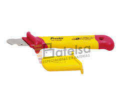 Cuchillo de electricista hoja recta de gancho 1000V Proskit PD-V003B