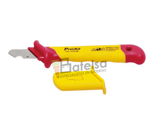 Cuchillo de electricista hoja recta de gancho 1000V Proskit PD-V003B