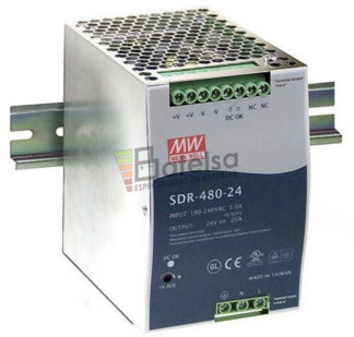 Fuente alimentacin 48 Voltios 10 Amperios SDR-480-48