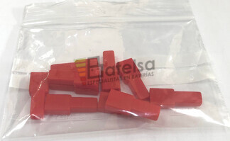 Funda conector faston hembra 6.35 mm roja ( 10 Unidades )
