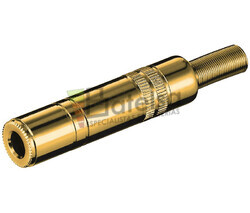 Jack hembra estreo de 3.5mm dorado