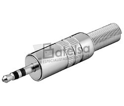 Jack macho estreo 3.5mm metlico