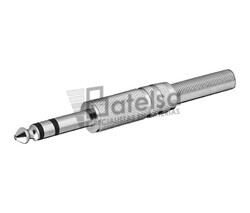 Jack macho estreo de 6.3mm metlico