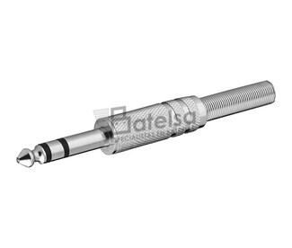 Jack macho estreo de 6.3mm metlico