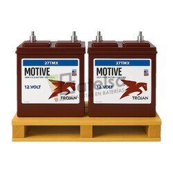Kit 2 Bateras 24 Voltios 117 Amperios Trojan 27TMX