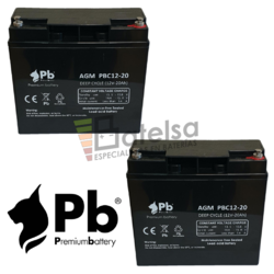 Kit 2 Bateras Patn 24 Voltios 20 Amperios PBC12-20