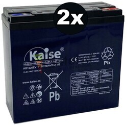 Kit 2 Bateras Scooter elctrico 24 Voltios 20 Amperios Kaise Movilidad KB1220EV