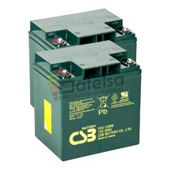 Kit 2 Bateras Scooter elctrico 24 Voltios 30 Amperios EVX12300