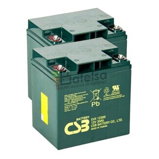 Kit 2 Bateras Scooter elctrico 24 Voltios 30 Amperios EVX12300