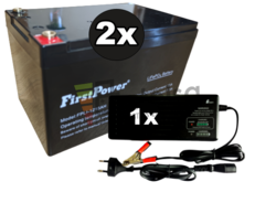 Kit 2 Bateras Scooter elctrico Litio 24 Voltios 15 Amperios y Cargador 24V 2,8Ah
