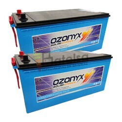 Kit 2 Bateras Solar 12 Voltios 260 Amperios Sin Mantenimiento Ozonyx