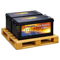Pack 2 bater�as Solares 250 Amperios VT-250 | 12 Voltios VT-Power