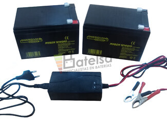 Kit 24 Voltios 14 Amperios MVDZM12140 y Cargador 24V para Scooter Elctricos