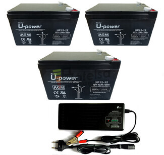 Kit 36 Voltios 12 Amperios UP12-12 y Cargador 36V para Scooter Elctricos