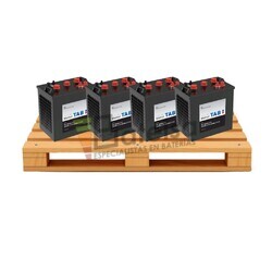 Kit 4 bateras 6 Voltios 250 Amperios Ciclo Profundo TAB B-225