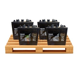 Kit 4 bateras solar 225 Amperios Heycar HT6-225 6V225A