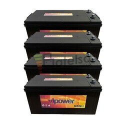Kit 4 Bateras Solar Sin Mantenimiento 200 Amperios 12V