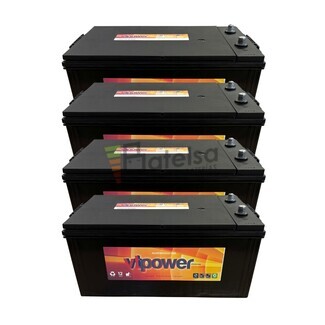 Kit 4 Bateras Solar Sin Mantenimiento 200 Amperios 12V