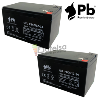 Kit bateras Gel 12 Voltios 14 Amperios PBCG12-14