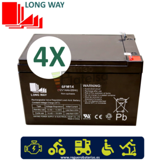 Kit bateras Scooter 48 Voltios 14 Amperios Movilidad 6FM14