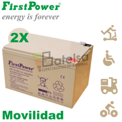 Kit bateras Sillas Movilidad 24 Voltios 14 Amperios FP12140