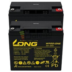 Kit de 2 Bater�as Long 12 Voltios 22 Amperios WP22-12NE Movilidad