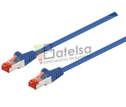 Latiguillo S/FTP Cat.6 RJ45 macho - macho, 0.5m Azul