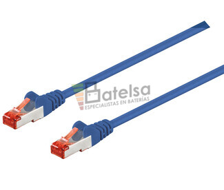 Latiguillo S-FTP Cat.6 RJ45 macho - macho, 0.5m Azul