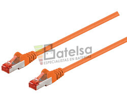 Latiguillo S/FTP Cat.6 RJ45 macho - macho, 0.5m Naranja