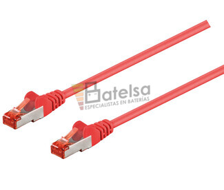 Latiguillo S-FTP Cat.6 RJ45 macho - macho, 0.5m Rojo