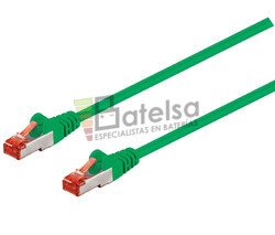 Latiguillo S/FTP Cat.6 RJ45 macho - macho, 0.5m Verde