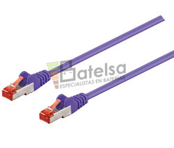 Latiguillo S/FTP Cat.6 RJ45 macho - macho, 0.5m Violeta