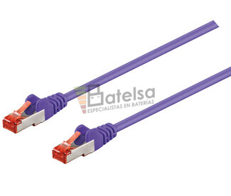 Latiguillo S-FTP Cat.6 RJ45 macho - macho, 0.5m Violeta