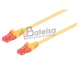 Latiguillo UTP Cat.6 RJ45 macho - macho, 0.25m Amarillo