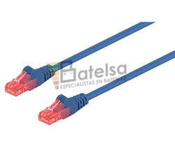 Latiguillo UTP Cat.6 RJ45 macho - macho, 0.25m Azul