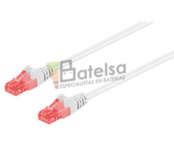 Latiguillo UTP Cat.6 RJ45 macho - macho, 0.25m Blanco