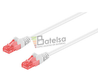 Latiguillo UTP Cat.6 RJ45 macho - macho, 0.25m Blanco