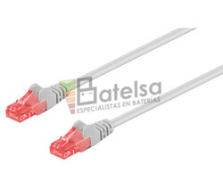 Latiguillo UTP Cat.6 RJ45 macho - macho, 0.25m Gris