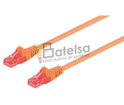 Latiguillo UTP Cat.6 RJ45 macho - macho, 0.25m Naranja