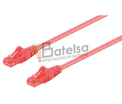 Latiguillo UTP Cat.6 RJ45 macho - macho, 0.25m Rojo