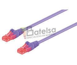 Latiguillo UTP Cat.6 RJ45 macho - macho, 0.25m Violeta