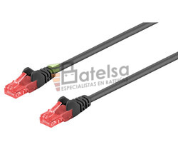 Latiguillo UTP Cat.6 RJ45 macho - macho, 0.5m Negro