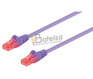 Latiguillo UTP Cat.6 RJ45 macho - macho, 0.5m Violeta