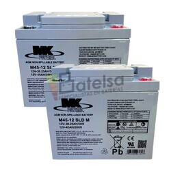 MK M45-12 SLD, Batera para scooter elctrico 12V 45Ah de alto rendimiento