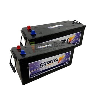 OZX250A Pack Solar, 2 bateras de 12V 250Ah con mantenimiento de alto rendimiento