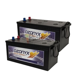 OZX250AS Pack Solar, 2 bateras de 12V 250Ah de alto rendimiento