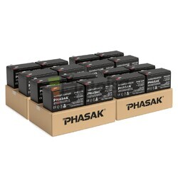 Pack 16 bater�as para SAI UPS 12 Voltios 9 Amperios Phasak PHB1209