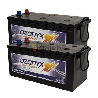 Pack 2 Bateras OZX250AS 12V 250Ah, Almacenamiento ideal para instalaciones solares