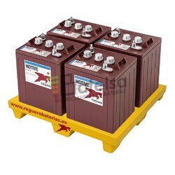 Pack 4 Bateras Apilador Trojan T105 6 Voltios 250 Amperios