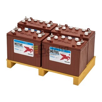 Pack 4 bateras Trojan T-1275 12 Voltios 150 Amperios